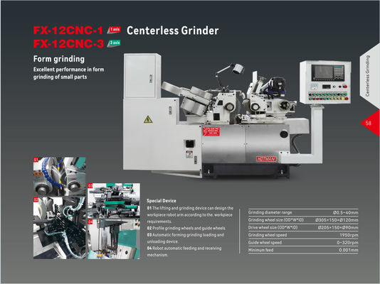 Schleifradgeschwindigkeit 1950 RPM Automatische zentrallose Schleifmaschine zum Präzisionsschleifen
